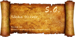 Sáska Olivér névjegykártya