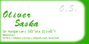 oliver saska business card